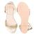 Handcrafted Studded Block Heeled Sandals in Gold