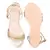 Handcrafted Studded Block Heeled Sandals in Gold