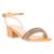 Handcrafted Studded Block Heeled Sandals in Mustard