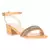 Handcrafted Studded Block Heeled Sandals in Mustard