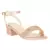 Handcrafted Studded Block Heeled Sandals in Rose Gold
