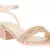 Handcrafted Studded Block Heeled Sandals in Rose Gold