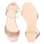 Handcrafted Studded Block Heeled Sandals in Rose Gold