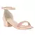 Blush Crystal Lined Slingback Block Heel Sandal