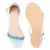 Blue Crystal Lined Slingback Block Heel Sandal