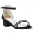 Black Crystal Lined Slingback Block Heel Sandal