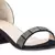 Black Crystal Lined Slingback Block Heel Sandal