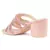 Pink Shiny Stud Handcrafted Block Heeled Satin Sandals