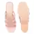 Pink Shiny Stud Handcrafted Block Heeled Satin Sandals