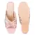 Pink Embellished Handcrafted Block Heeled Sandals