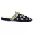 Black Butta Embroidered Velvet Mules