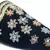 Black Butta Embroidered Velvet Mules