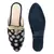 Black Butta Embroidered Velvet Mules