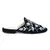 Black Embroidered Floral Velvet Mules
