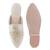 Beige Embroidered Patch Mules