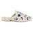 Beige Floral Embroidered Mules