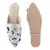 Beige Floral Embroidered Mules