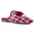 Red Woven Flat Mules With Tassels