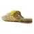 Yellow Woven Flat Mules With Tassels