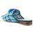 Blue Woven Flat Mules With Tassels