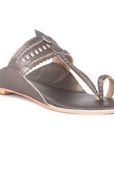 Handcrafted Bronze Cut Work Kolhapuri Flats