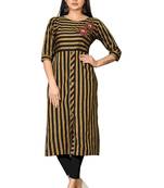 black stitched cotton kurti