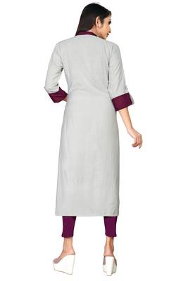 white  stitched Cotton Kurti 2