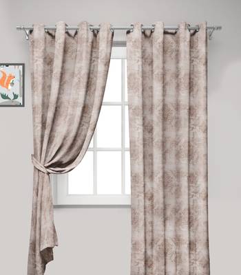 Beige Polyester Digtal Printed Curtain 4