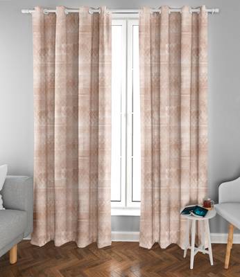 Beige Polyester Digtal Printed Curtain 2