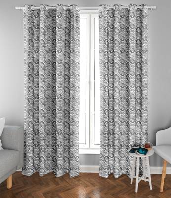 Grey Polyester Digtal Printed Curtain 2