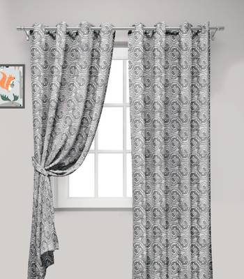 Grey Polyester Digtal Printed Curtain 4