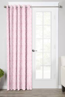 Baby Pink Polyester Digtal Printed Curtain 1