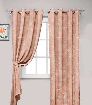 Light Orange Polyester Digtal Printed Curtain 4