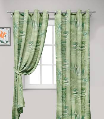 Green Polyester Digtal Printed Curtain 4
