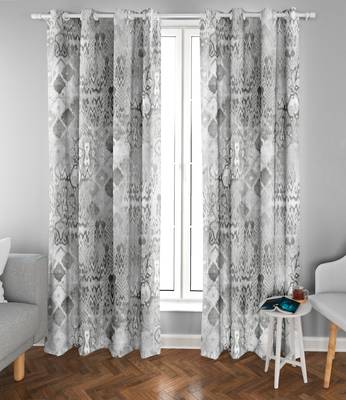 Grey Polyester Digtal Printed Curtain 2