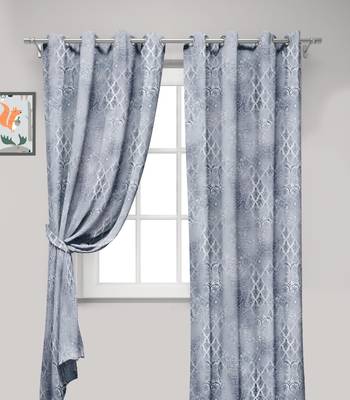 Grey Polyester Digtal Printed Curtain 4