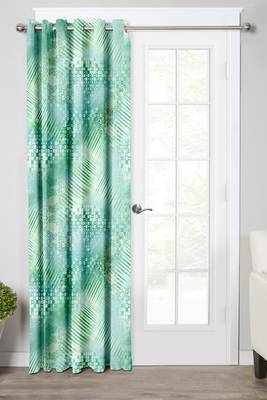 Green Polyester Digtal Printed Curtain 1