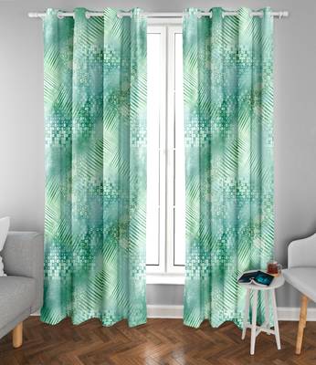 Green Polyester Digtal Printed Curtain 2