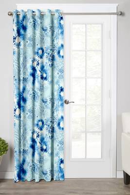 Blue Polyester Digtal Printed Curtain 1