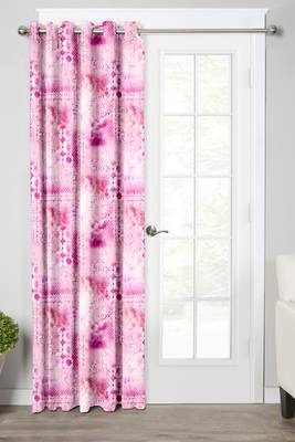 Pink Polyester Digtal Printed Curtain 1