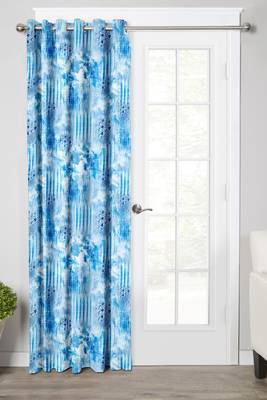 Blue Polyester Digtal Printed Curtain 1