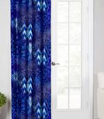 Dark Blue Polyester Digtal Printed Curtain