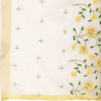 Yellow embroidered chanderi salwar 4