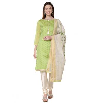 Green embroidered chanderi salwar 1