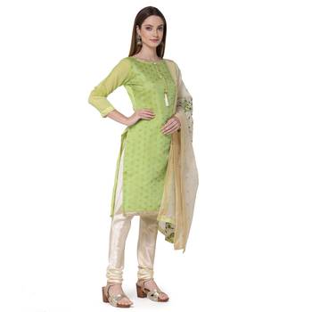 Green embroidered chanderi salwar 2