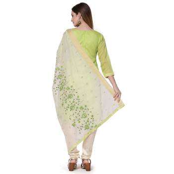 Green embroidered chanderi salwar 3