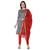 Grey embroidered cotton silk salwar