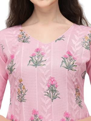 Pink embroidered chanderi silk salwar 4