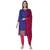 Blue embroidered banarasi silk salwar