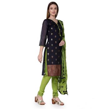 Blue embroidered banarasi silk salwar 2